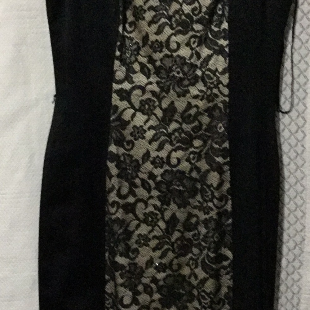 Black champagne gold flower overlay